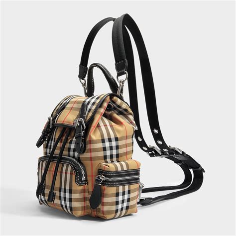 burberry small canvas check backpack